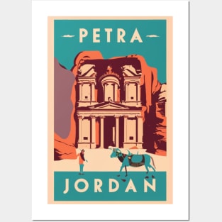 A Vintage Travel Art of Petra - Jordan Posters and Art